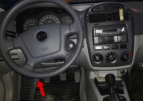 Диагностический разъем Kia Cerato