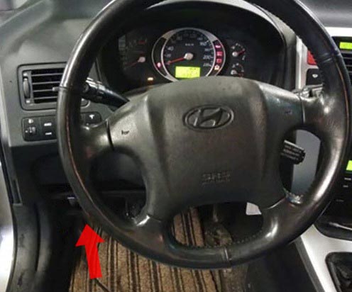 Диагностический разъем Hyundai Tucson