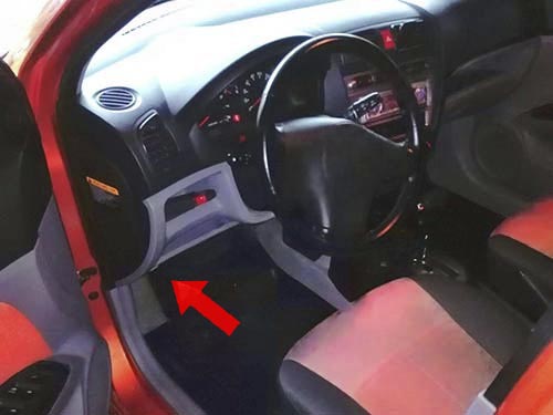 Диагностический разъем Kia Picanto